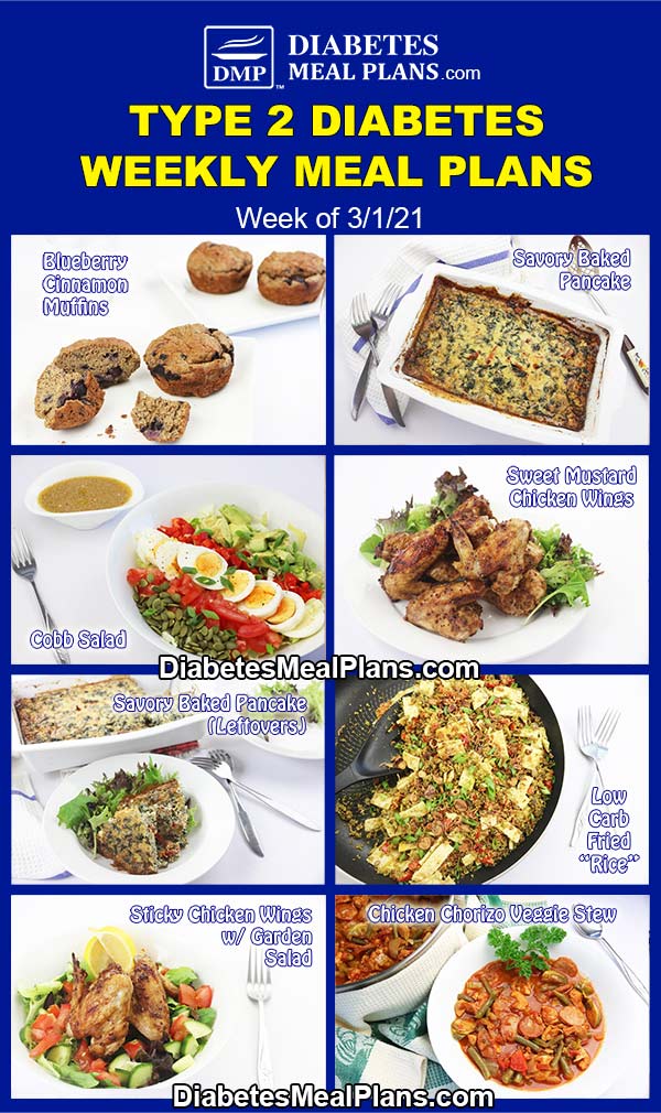 Diabetes Meal Plan Menu Week Of 3 1 21