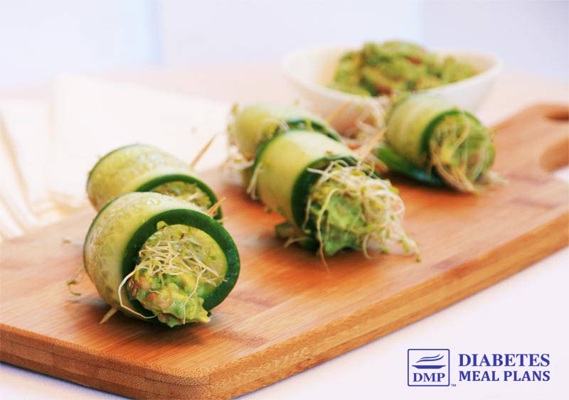 Diabetic Appetizer: Fresh Cucumber Rolls