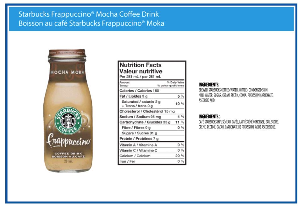 Starbucks Nutrition Facts Frappuccino Nutrition Ftempo