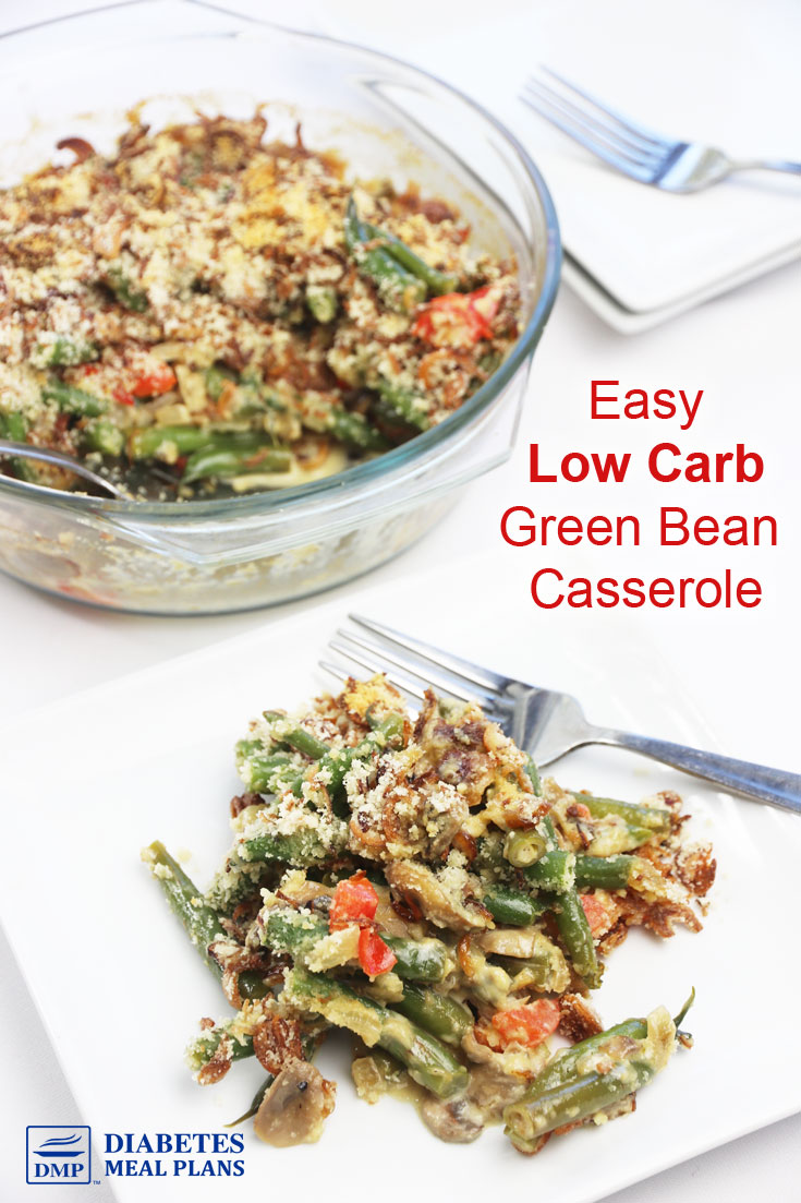 Easy Diabetic Friendly Low Carb Green Bean Casserole Recipe