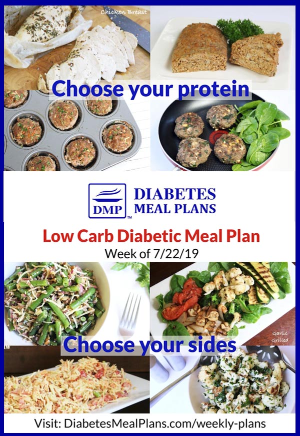 Diabetes Meal Plan: Week of 7/22/19