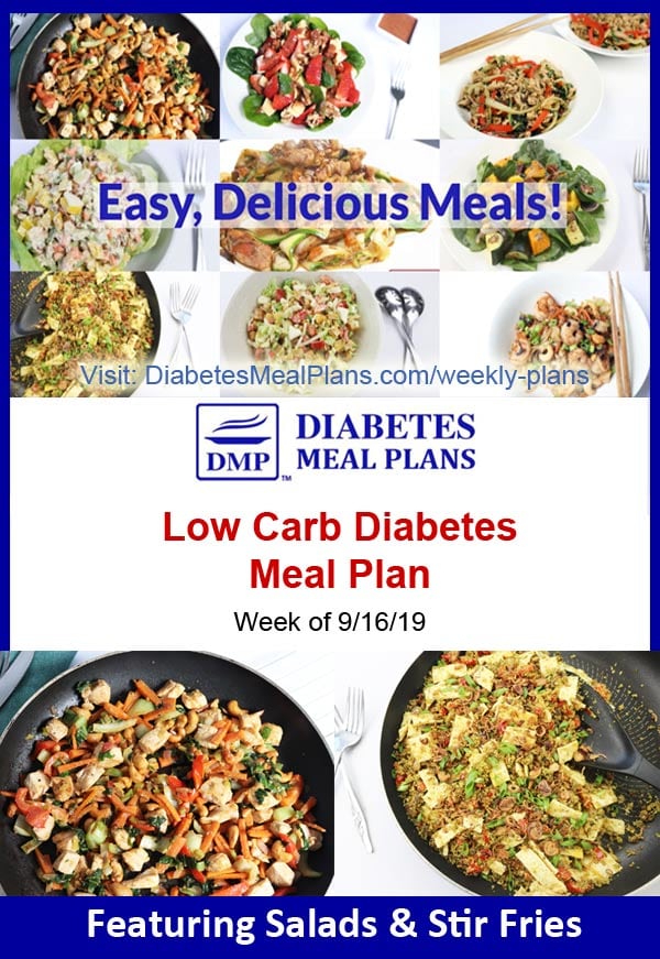 Low Carb Diabetic Meal Plan Preview: Menu Week of 9/16/19