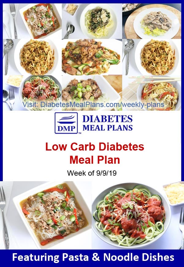 Diabetes Meal Plan: Week of 9/9/19