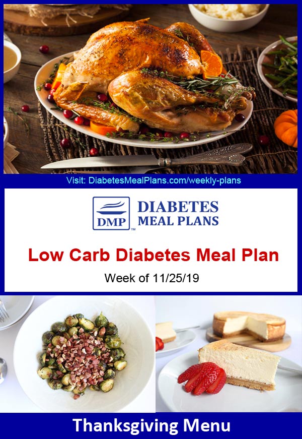 Low Carb Diabetes Meal Plan: Week of 11/25/19