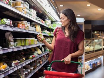 Woman grocery shopping