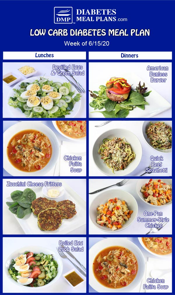 Diabetes Meal Plan: Menu Week Of 6 15 20