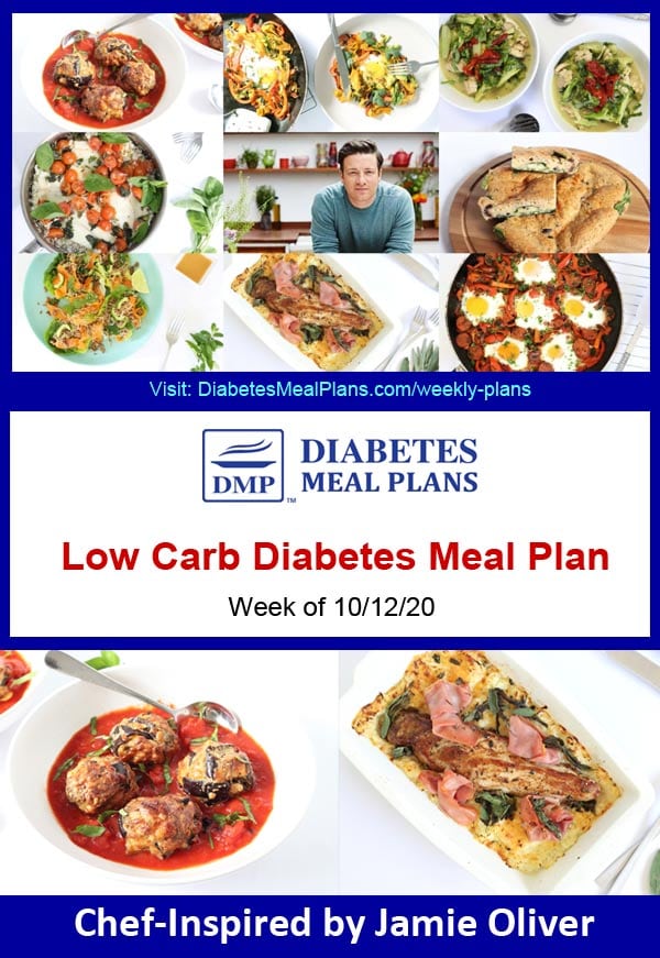 Diabetes Meal Plan: Menu Week of 10/12/20