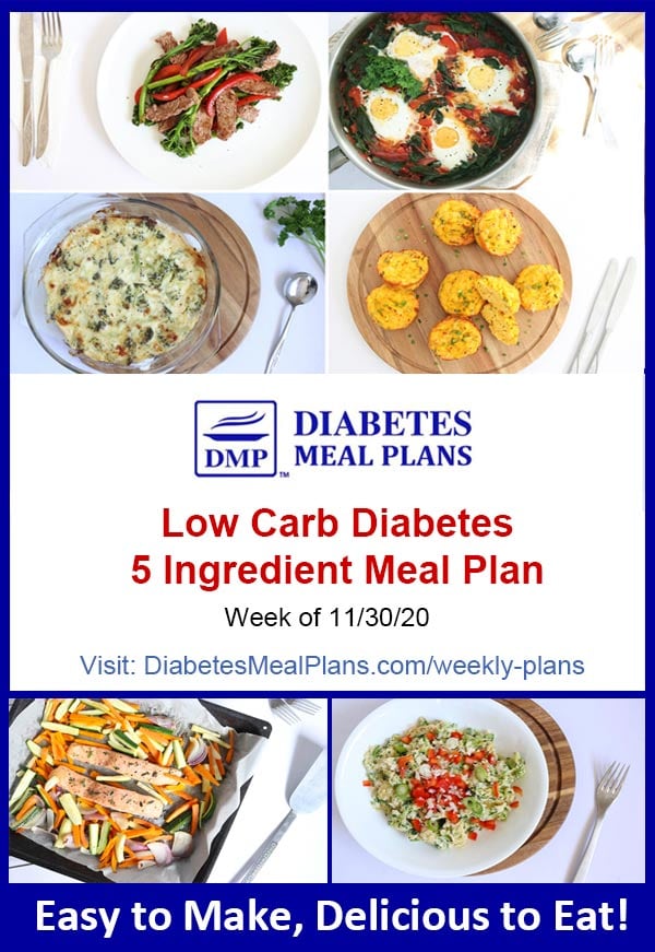 Diabetes Meal Plan: Menu Week of 11/30/20