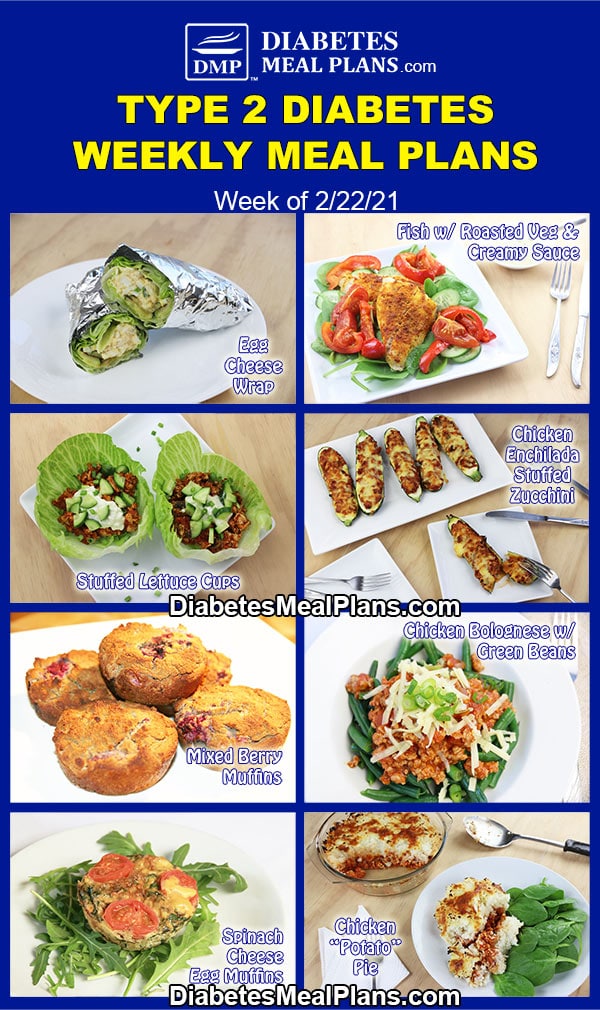 Diabetes Meal Plan: Menu Week of 2/22/21