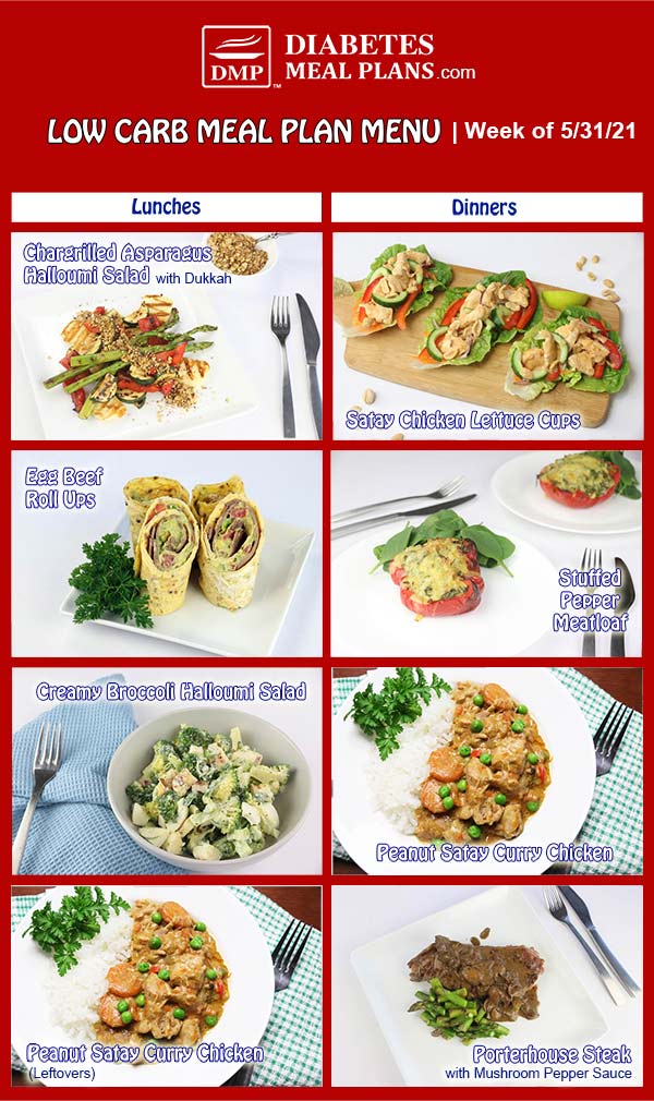 Diabetes Meal Plan: Menu Week of 5/31/21